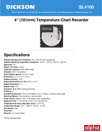 Thumbnail of document Data Sheet - SL4 4 in Temperature Chart Recorder